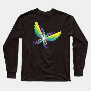 Peacock Butterfly | Flying Wings Bar Charts Black Long Sleeve T-Shirt